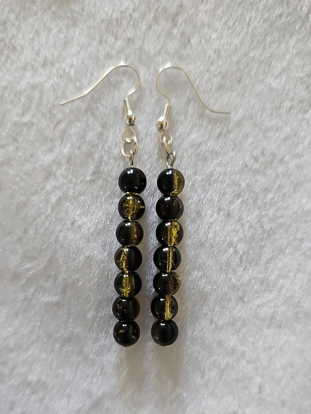 Black and Yellow Dangle Earrings